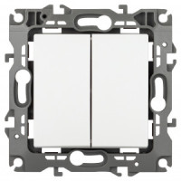 ЭРА 12 мех. выкл. (перекл.) СУ 2 кл. (перекрестный) 10А, 250В автоклеммы, белый матовый 12-1112-01М