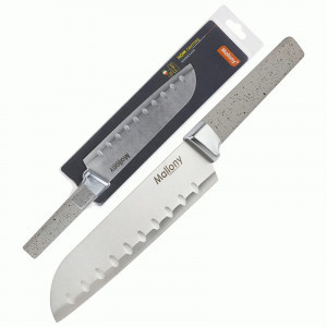 Нож сантоку MARMOLADA (лезвие 17,8см) пластиковая софт-тач рукоятка 108295 Mallony