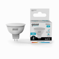 Gauss Elementary лампа GU5.3 9W(700lm) 4100K 4K 50х48, аллюминий/пластик 11529