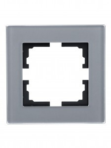 Lezard VESNA рамка акрил СУ 1 мест., гориз., асфальт матовый 742-M6980-146