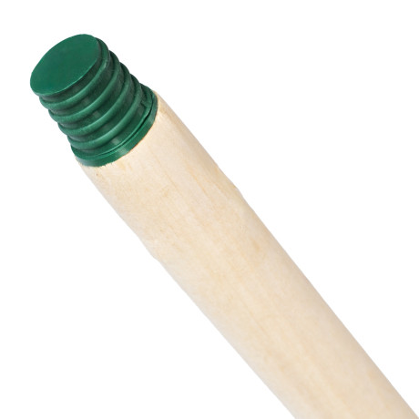 Черенок деревянный, 25 х 1200 мм, высший сорт, пластиковая резьба (подходит для метел, щеток)
