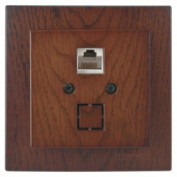 Nilson TOURAN  роз. компьют. СУ 1 мест. орех (RJ45, кат. 5е) 24271044