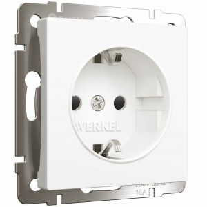Werkel мех. роз. СУ 1 мест. 16A земля шторки (белый матовый) IP31 W1171161 a059266