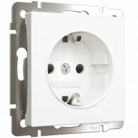 Werkel мех. роз. СУ 1 мест. 16A земля шторки (белый матовый) IP31 W1171161 a059266
