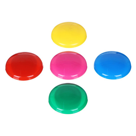 ClipStudio Набор магнитов d3см, 5 шт, ассорти 5 цветов, на блистере