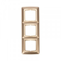 KRANZ DEA Рамка 3 мест. (горизонт.) Золотой Металлик KR-78-0317