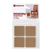Протекторы д/мебели защитные из фетра 38*38мм, бежевые 24379 VORTEX