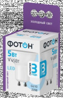 ФОТОН лампа св/д MR16 GU10 5W(425lm) 6500K 6K рефлектор без пульсации 54x50 3г арт.23990