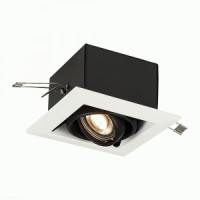 ST LUCE св-к встр. 50W GU10 126x126x70 Черный/Матовый белый ST250.548.01