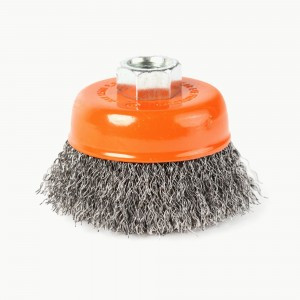 PATRIOT Щетка EDGE byчашеобразная 60ммХМ14 гофрированная проволока, 813010001