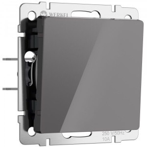 Werkel мех. выкл.  СУ 1 кл. 10А  (графит акрил) W1110044 a064074