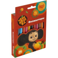 Фломастеры Мульти-Пульти &quot;Чебурашка&quot;, 24цв., смываемые, картон, европодвес Арт.357219