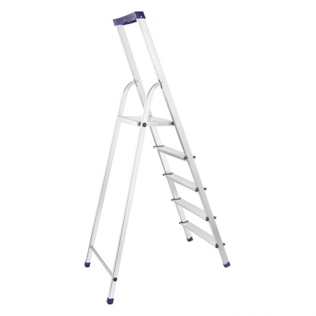 Стремянка алюминиевая с органайзером "Универсал", 5 ступеней, Сибртех