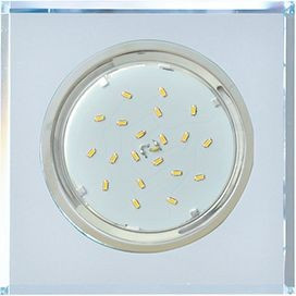 Ecola GX53 H4 5311 св-к Стекло Квадрат скошенный край хром-хром (зеркальный) 38x120 FM53SNECH (10!)