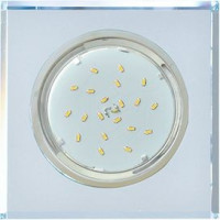 Ecola GX53 H4 5311 св-к Стекло Квадрат скошенный край хром-хром (зеркальный) 38x120 FM53SNECH (10!)