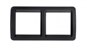 ASD/InHome CLASSICO рамка. СУ 2 мест. черн. (горизонт.) 2302HB