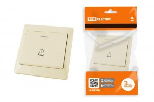 TDM Ильмень кнопка для звонка (инд.) слон. кость АБС-пластик SQ1823-0108