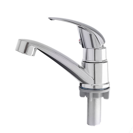 СоюзКран Смеситель для раковины, на хол. воду, кер. картридж 25мм, хром, металлопластик, SK02-M120