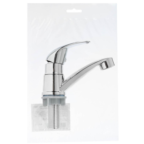 СоюзКран Смеситель для раковины, на хол. воду, кер. картридж 25мм, хром, металлопластик, SK02-M120