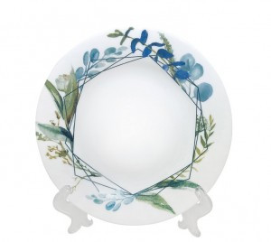 Тарелка десертная Акварельный букет 18см стеклокерамика (кратность 6шт!!!) МФК NRP70T/5