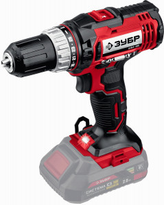ЗУБР дрель-шуруповерт С1-18, 18В, 40Нм, без АКБ, ДШЛ-185