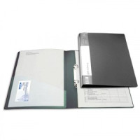 Папка 2 кольца BRAUBERG &quot;Contract&quot;, 35мм, черная, до 180 листов, 0,9мм 221791