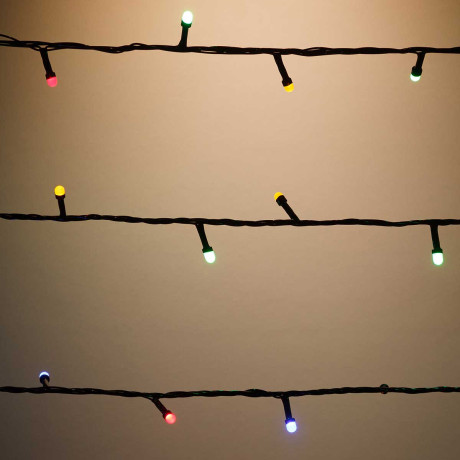 Гирлянда LED LLN-17 100л черный провод Цветная длина 9м(100)