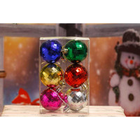 Шар Т187 6шт 5см (фактур.квадраты)микс (192)