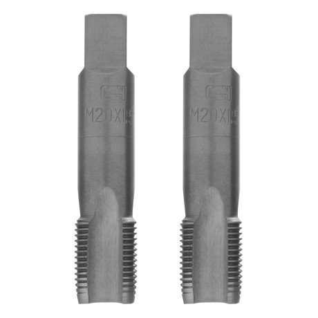 Метчик ручной М20 х 1.5 мм, комплект из 2 шт Сибртех