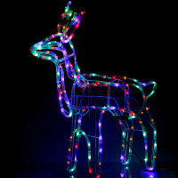 Фигурка новогод.ОЛЕНЬ дюралайт 65*60*35 YH-02 (4)