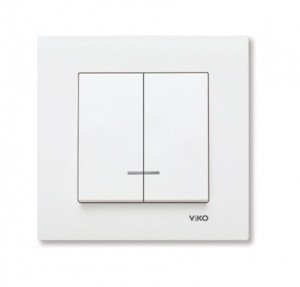 VIKO by Panasonic KARRE выкл. СУ 2 кл. (инд.) бел. 10А 90960050