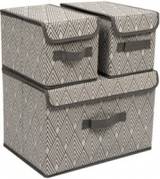 Короб для хранения набор: 1шт 38x26x24,5 см  и 2шт 17x26x17,2 см, 19363, Geometry, Еврогарант