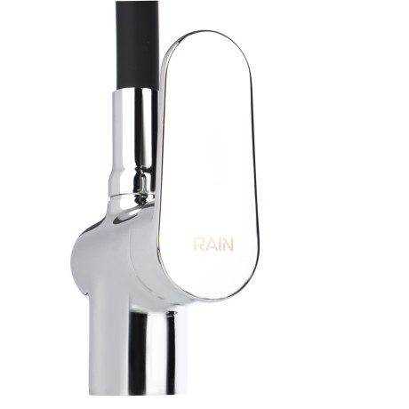 RAIN Смеситель для кухни Веста, силиконовый излив, 3 режима, картридж 40мм, латунь, черный/хром
