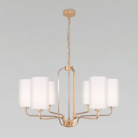 Eurosvet св-к подвесной E14 6x40W 765х0х890 металл бел/зол Purezza 60128/6 a056927