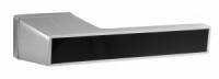 Ручка дверная компл.прямоуг.основ. PUERTO Букатини супер сатин хром/черный INAL 559-01 SSC/B
