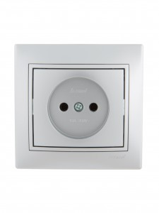 Lezard Мира роз. СУ 1 мест. 16А металлик серый (керамика, корпус PC) 701-1010-121