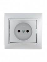 Lezard Мира роз. СУ 1 мест. 16А металлик серый (керамика, корпус PC) 701-1010-121