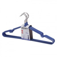 Вешалки-плечики BRABIX &quot;Стандарт&quot; 10шт/уп, цена за уп., металл/ПВХ, 45см, синий, 601166