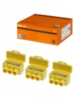 TDM Клемма винтовая изолированная КВИ-3 для Al и Cu проводов (6мм2) желтая SQ0510-0605