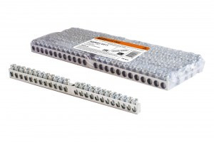 TDM Шина "N" нулевая 6х9мм 24/1 (24 группы/крепеж по центру) никелированная (10!) SQ0801-0311