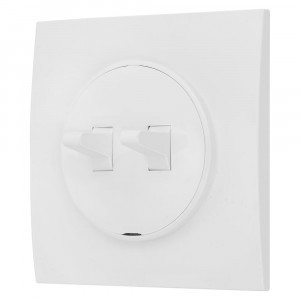 Bylectrica РЕТРО ПРОВАНС квадрат выкл. 2 кл. СУ тумблерный корп. ABS белый, (С510-2304)