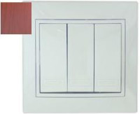 Lezard Мира выкл. СУ 3 кл. 10А вишневый (корпус PC) 701-0601-109