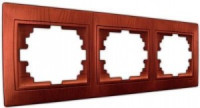 Lezard Мира рамка 3 мест. (б/вст, горизонт.) вишневый (PC) 701-0601-148/701-0600-148