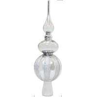 Макушка 23ADC1-F7-3 Пика 23см серебряная с серебряными блестками