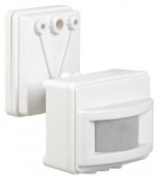 Датчик движения ДД 017 белый, макс. нагрузка 1100Вт, угол обзора 120град., дальность 12м, IP44, IEK