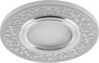 Feron св-к встр. со св/д подсв. 15LED*2835 SMD 4000K MR16 50W G5.3бел мат хром CD951 29713