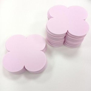 Uniel фоамиран для творчества, пастельно-розов. 9х9см, 2мм. четырехлист. VR-PE7 20T20/S50X50/PWF017