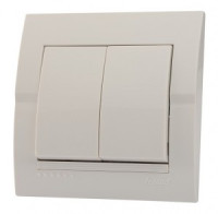 Lezard DERIY выкл. СУ 2 кл. 10А бел. 702-0202-101