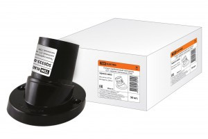 TDM патрон E27 карболит, настенный,  наклонный, черный 4А (50!) SQ0335-0005