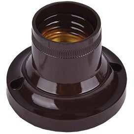 Ecola патрон накладной прямой E27 Коричневый AB7STKEAY (10!)